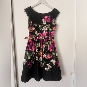 Eliza J Black and Multi color Floral Dress